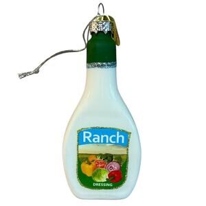 Ranch Dressing Ornament Handmade Glass Collectible by Cody Foster & Co